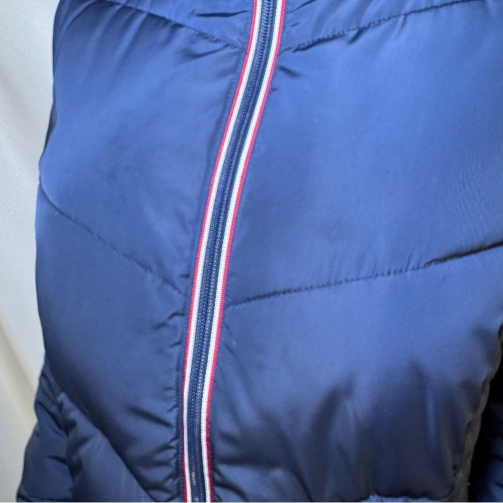 Tommy Hilfiger Navy Women's Extended Jacket Hem Hooded Puffer Coat Small - Picture 6 of 16